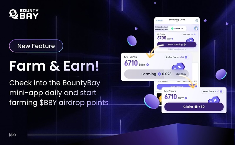 Bounty Bay đào coin trên Telegram